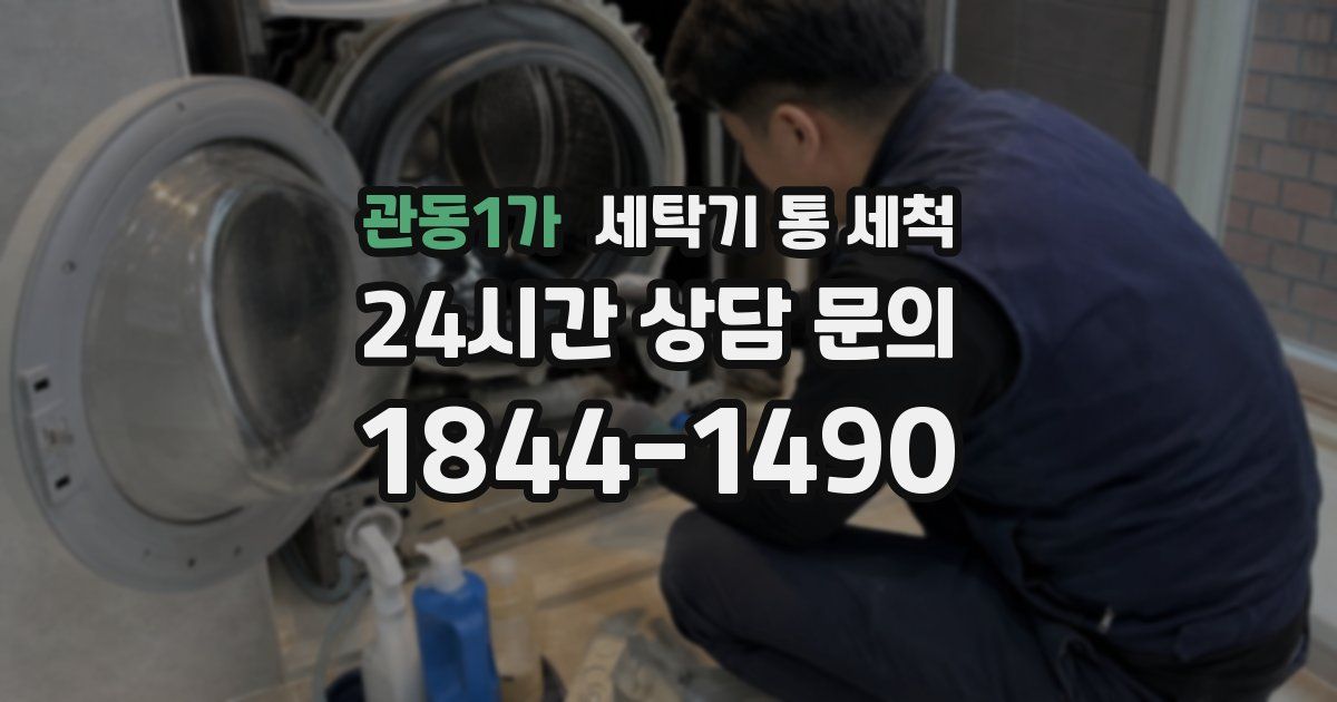 관동1가 세탁기 통 세척