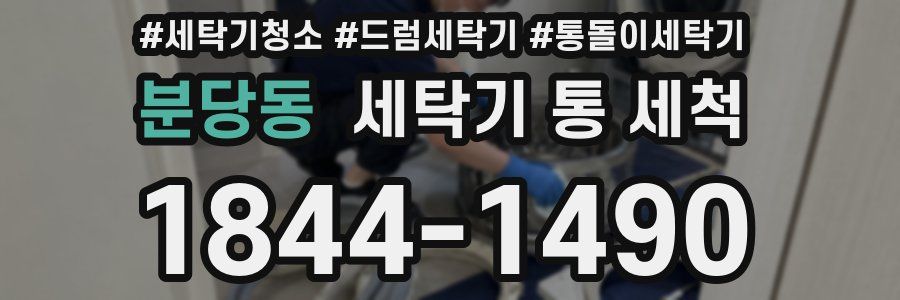 분당동 세탁기 통 세척