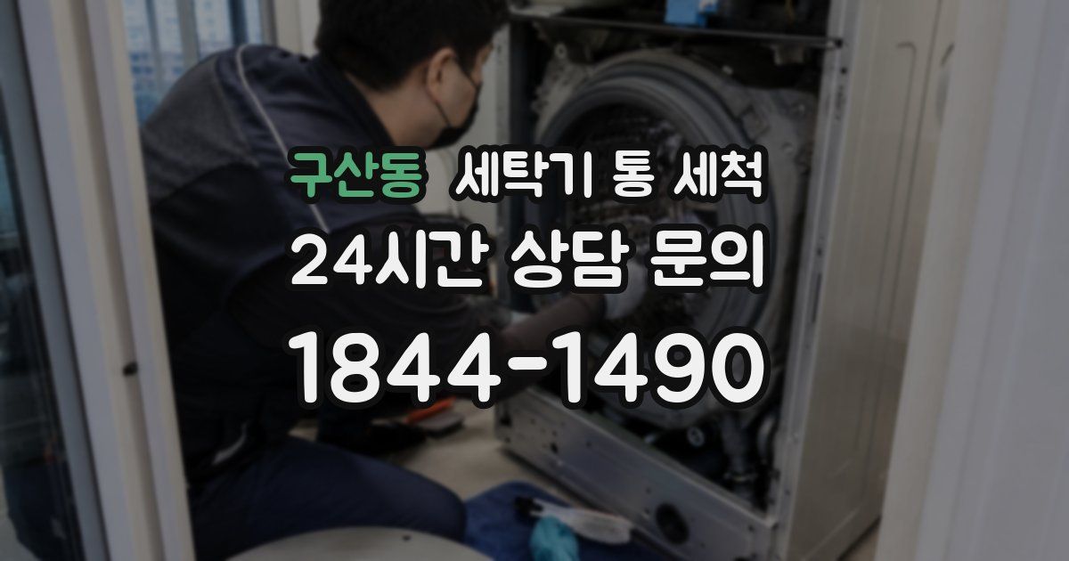 구산동 세탁기 통 세척