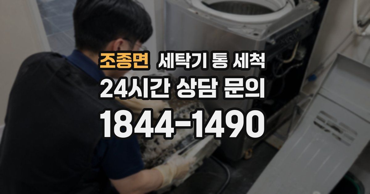 조종면 세탁기 통 세척