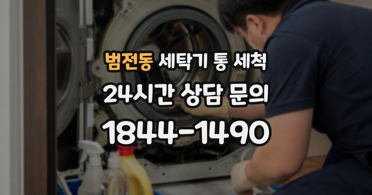 범전동 세탁기 통 세척