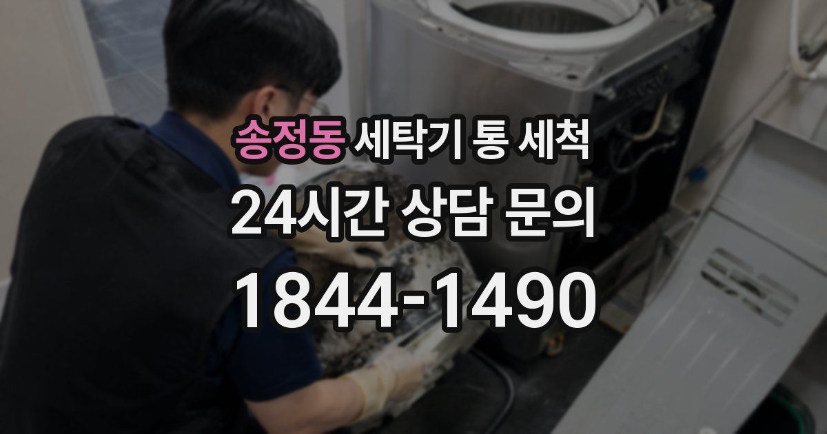 송정동 세탁기 통 세척