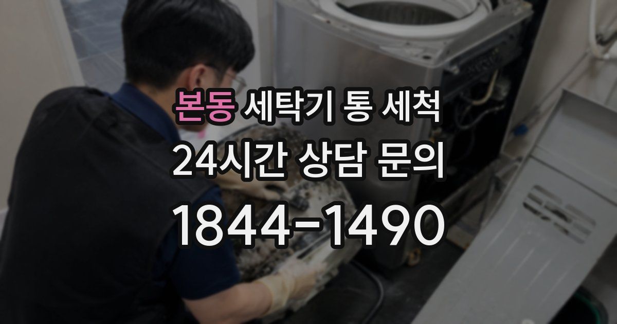 본동 세탁기 통 세척