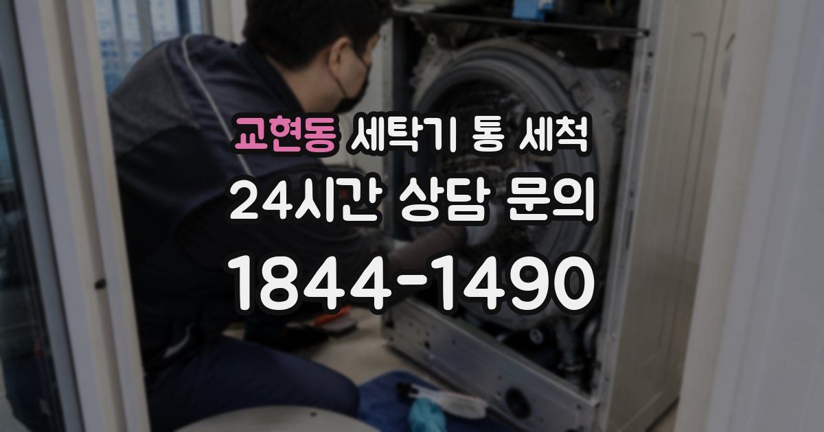 교현동 세탁기 통 세척