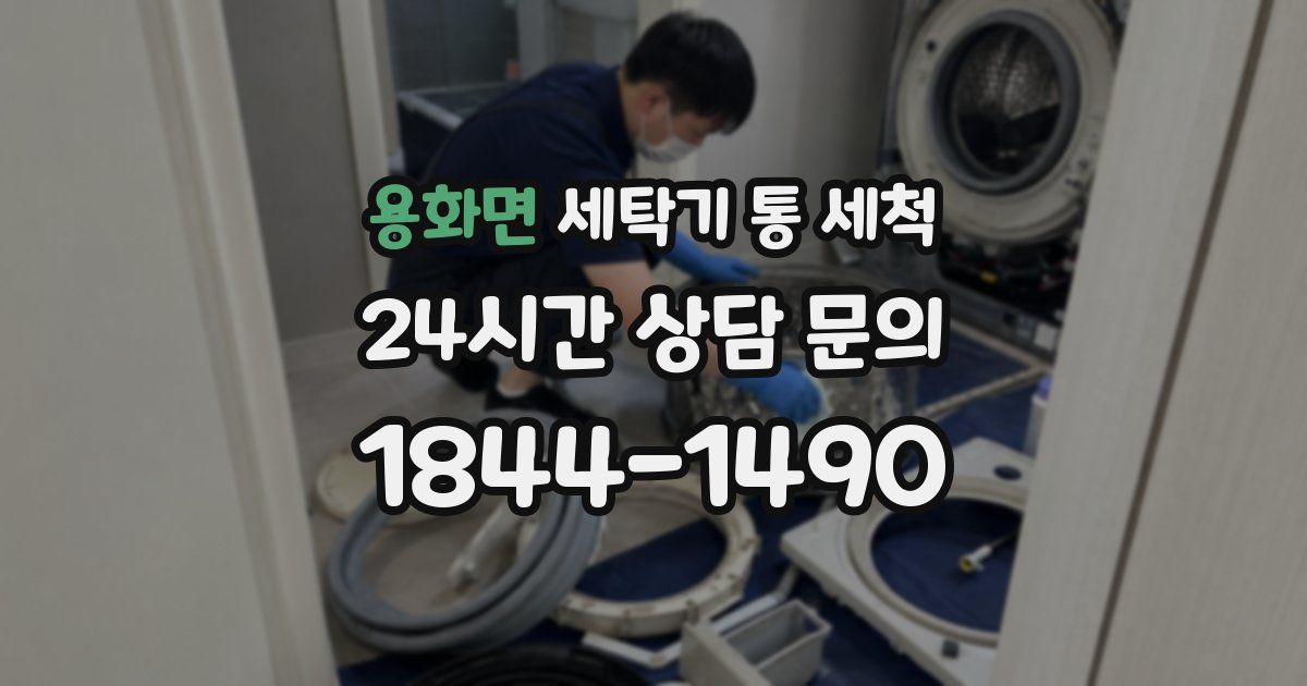 용화면 세탁기 통 세척