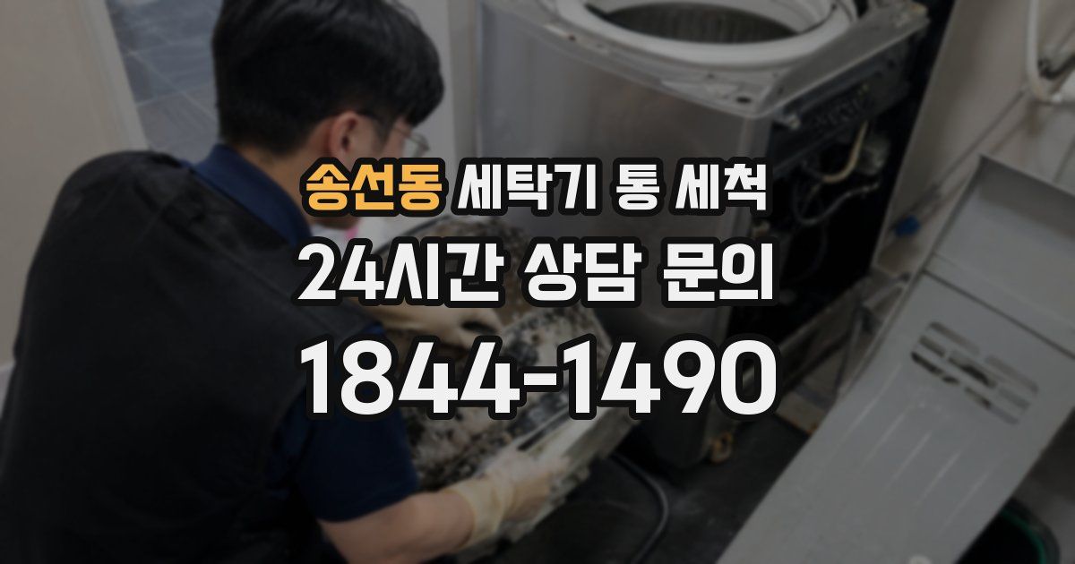 송선동 세탁기 통 세척