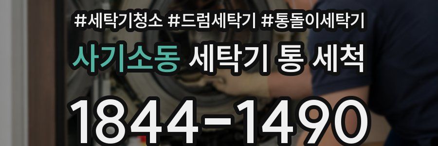 사기소동 세탁기 통 세척