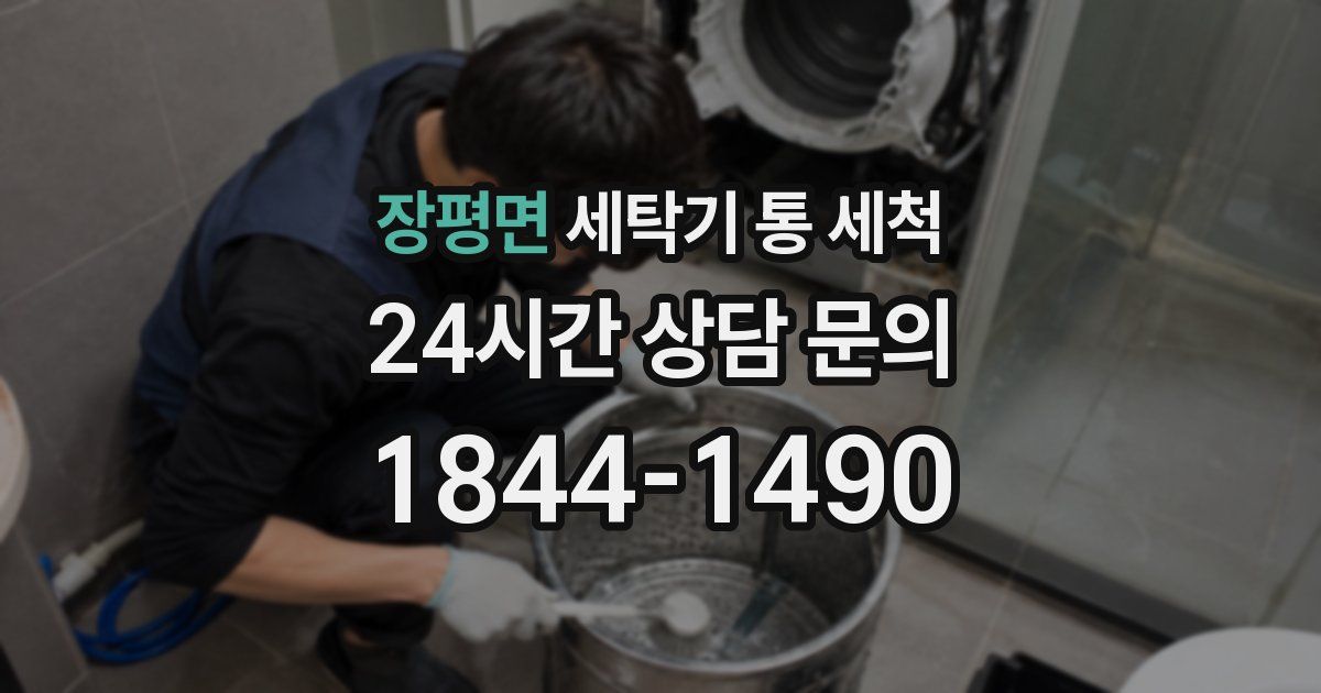 장평면 세탁기 통 세척