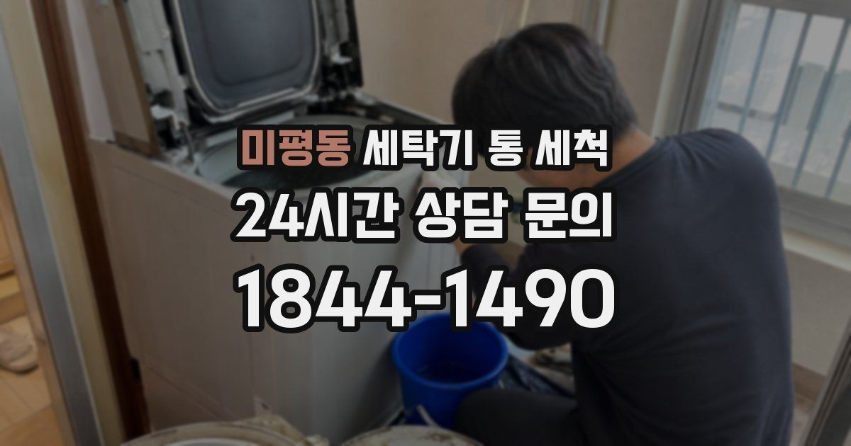 미평동 세탁기 통 세척