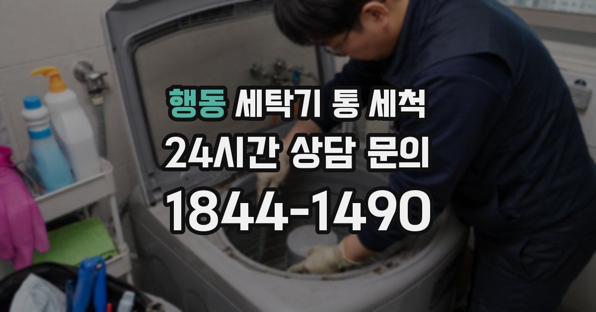 행동 세탁기 통 세척