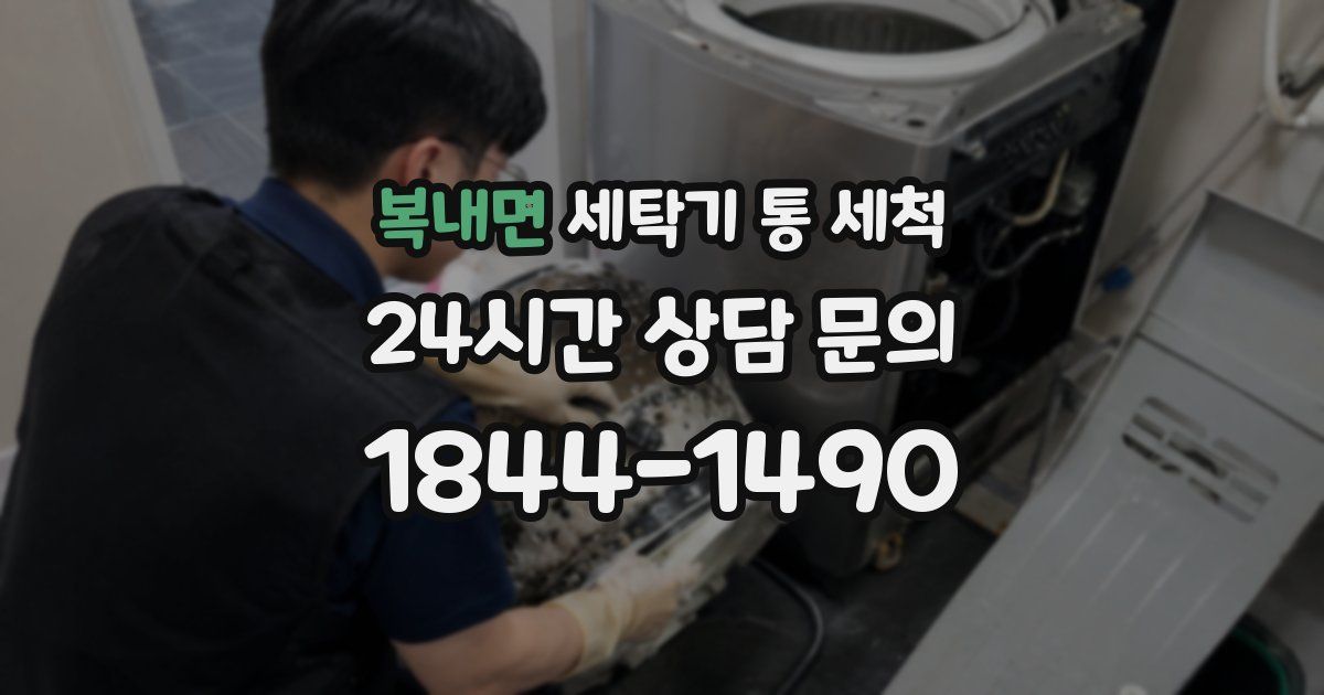 복내면 세탁기 통 세척
