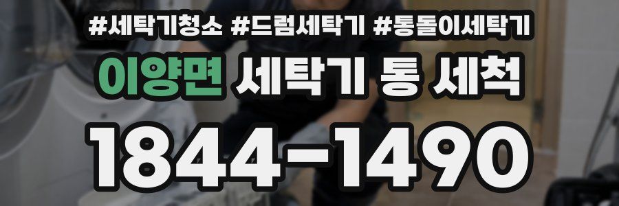 이양면 세탁기 통 세척