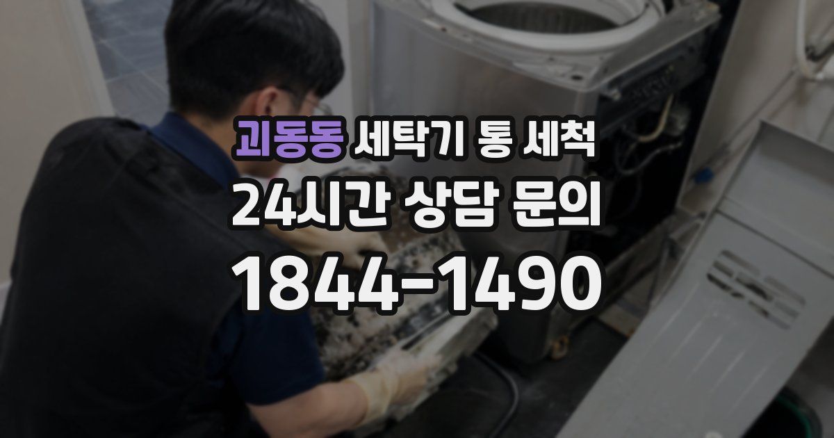 괴동동 세탁기 통 세척