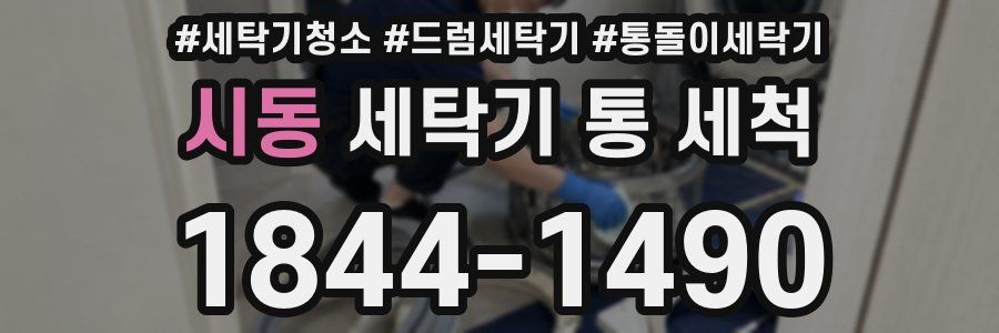 시동 세탁기 통 세척