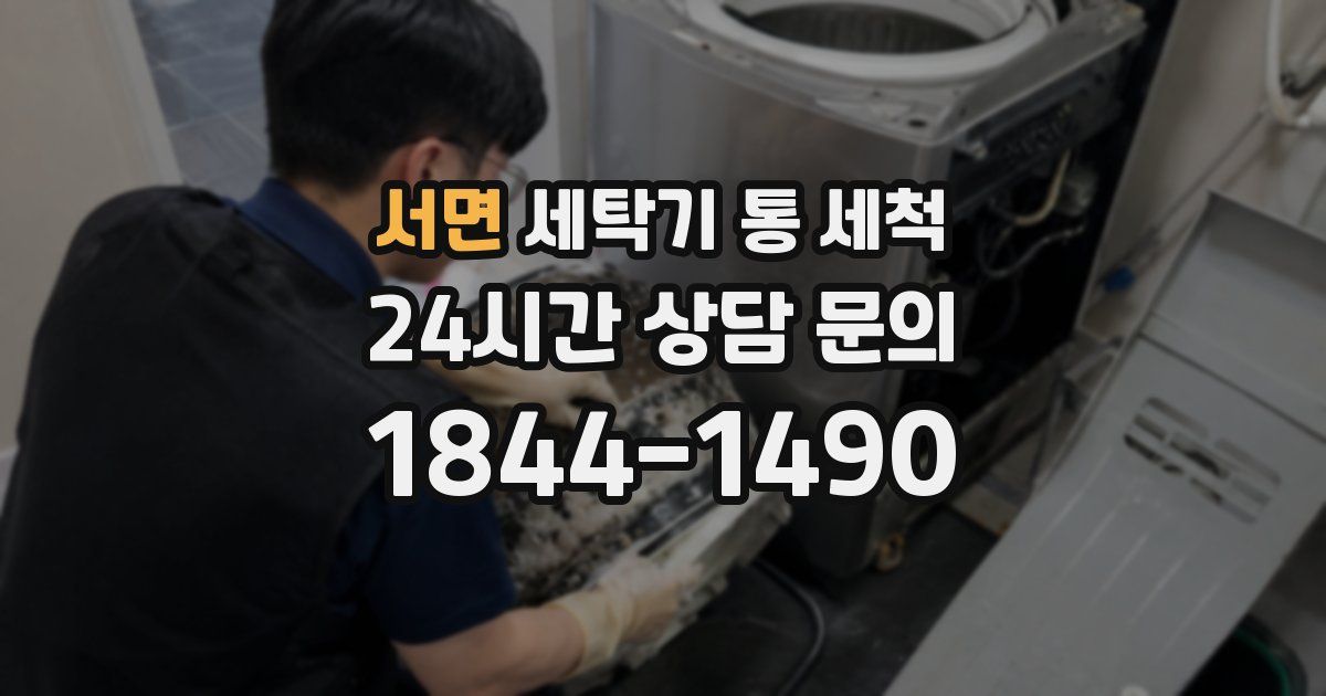 서면 세탁기 통 세척