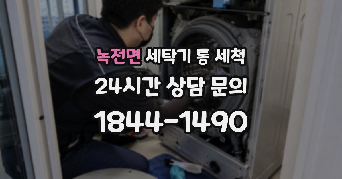 녹전면 세탁기 통 세척