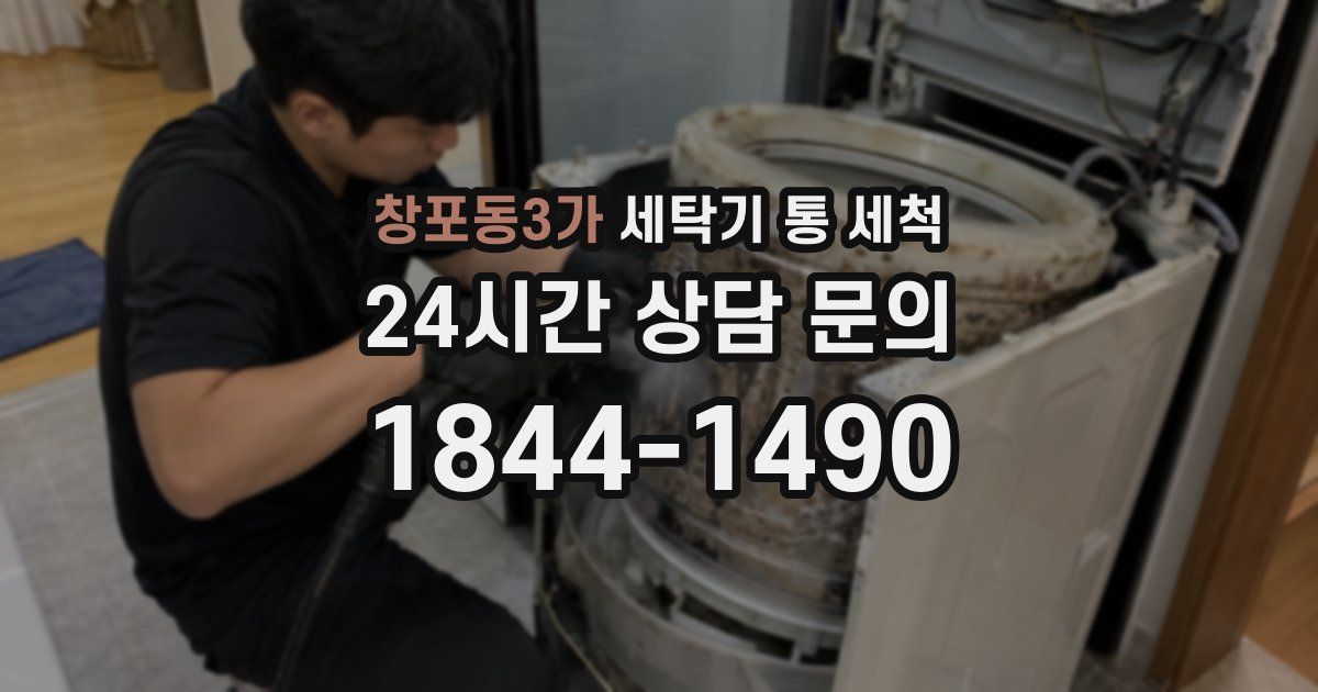 창포동3가 세탁기 통 세척