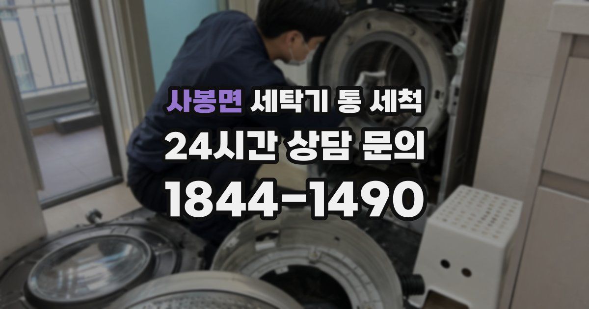 사봉면 세탁기 통 세척