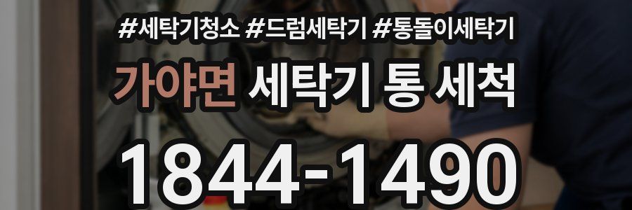 가야면 세탁기 통 세척