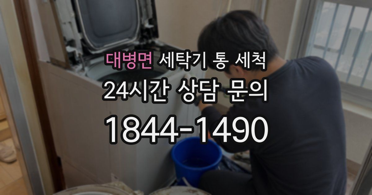 대병면 세탁기 통 세척
