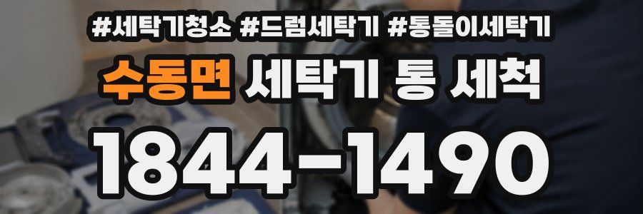 수동면 세탁기 통 세척