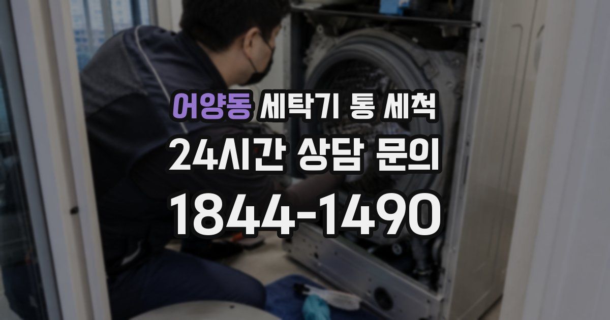 어양동 세탁기 통 세척