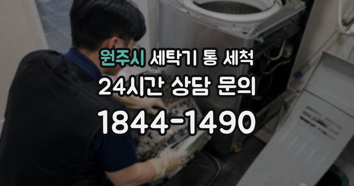 원주시 세탁기 통 세척