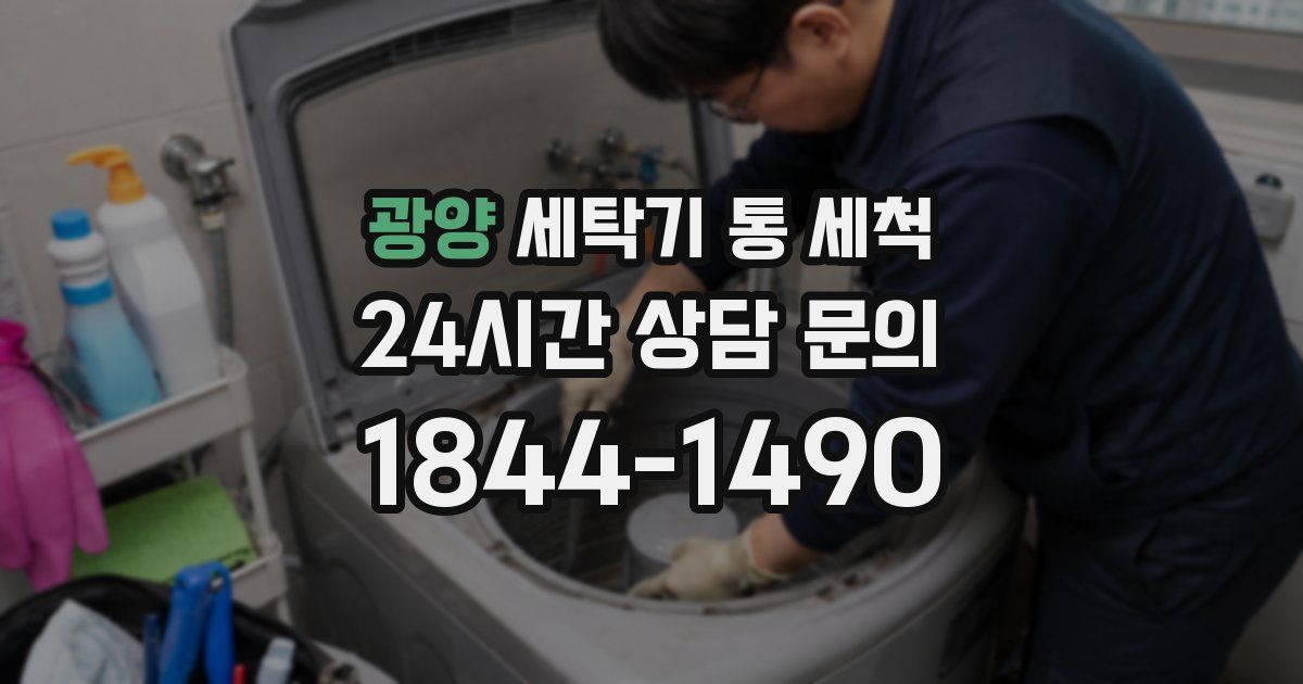 광양 세탁기 통 세척