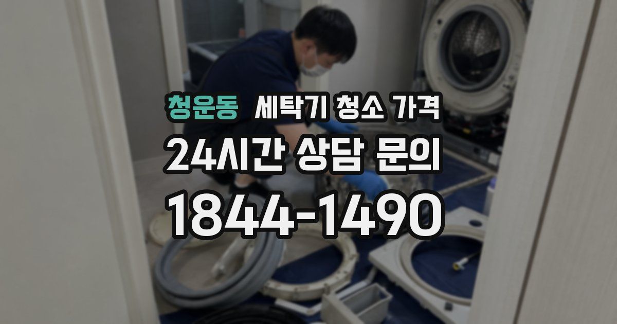청운동 세탁기 청소 가격