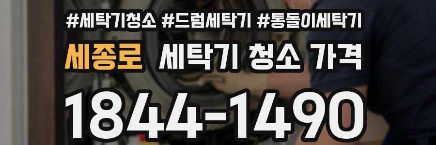 세종로 세탁기 청소 가격