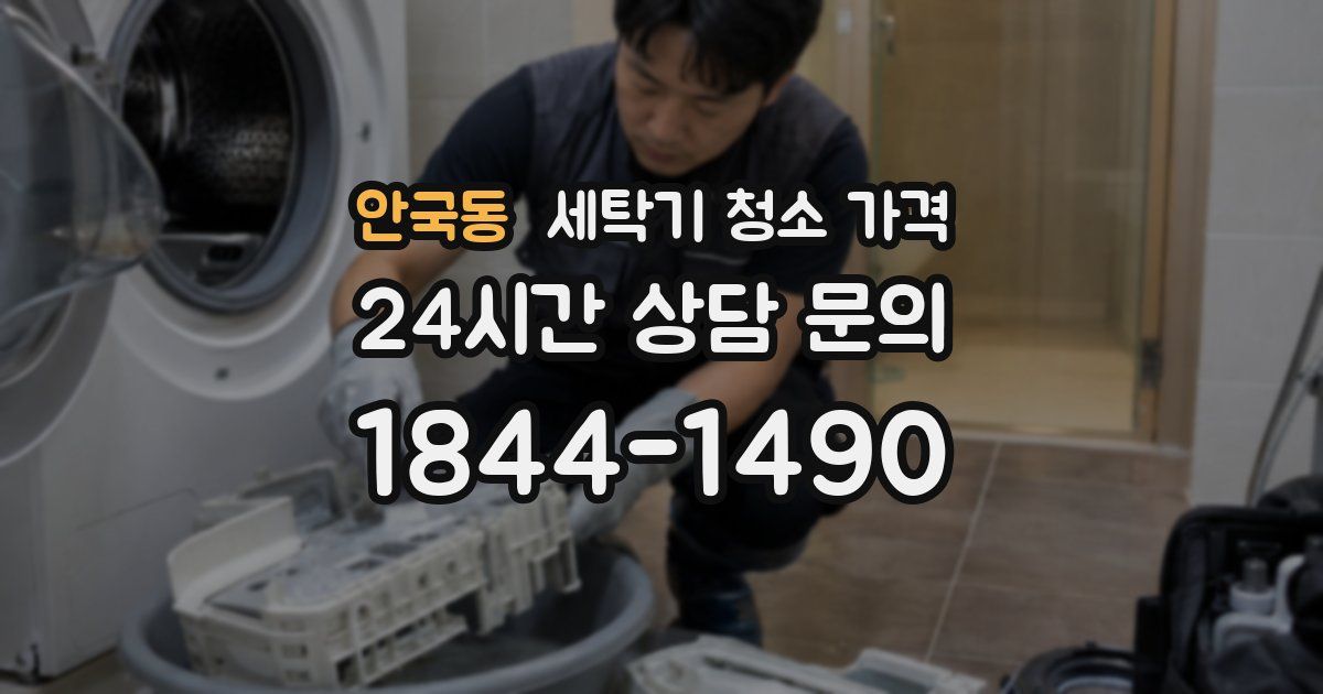 안국동 세탁기 청소 가격