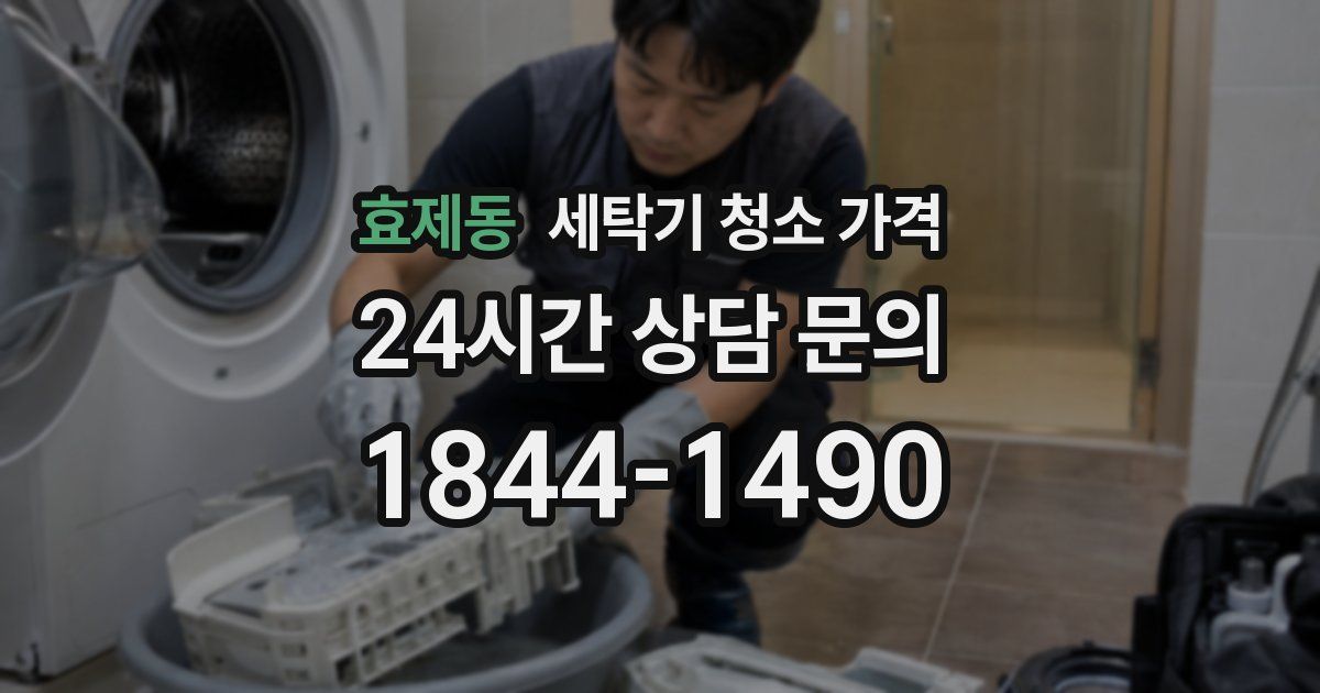 효제동 세탁기 청소 가격