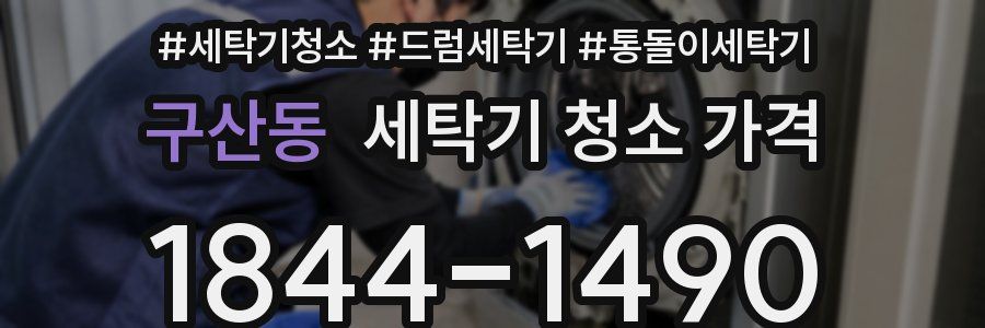 구산동 세탁기 청소 가격