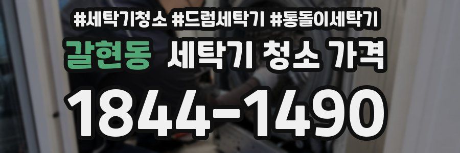 갈현동 세탁기 청소 가격
