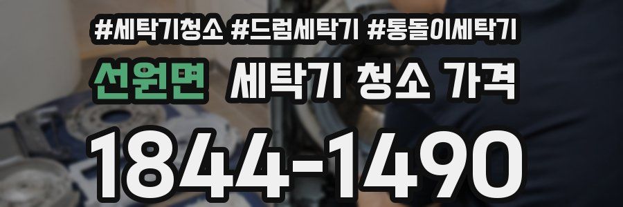 선원면 세탁기 청소 가격