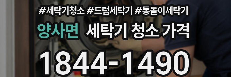 양사면 세탁기 청소 가격