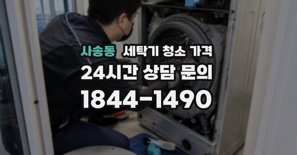 사송동 세탁기 청소 가격