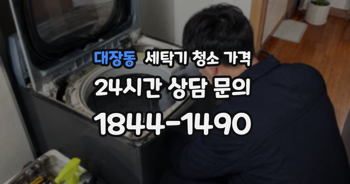 대장동 세탁기 청소 가격