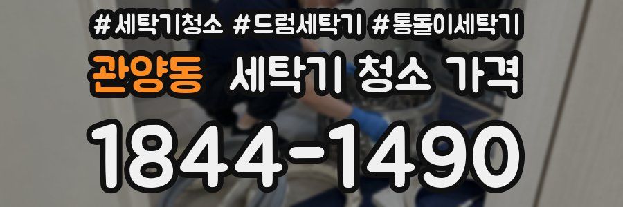 관양동 세탁기 청소 가격