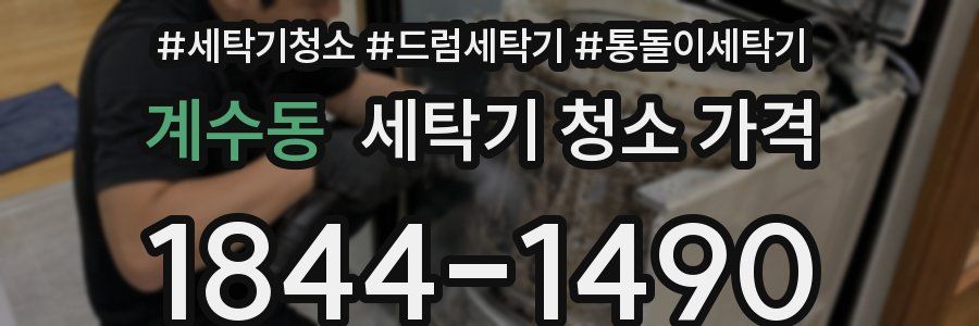 계수동 세탁기 청소 가격