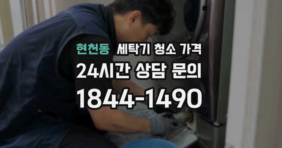 현천동 세탁기 청소 가격