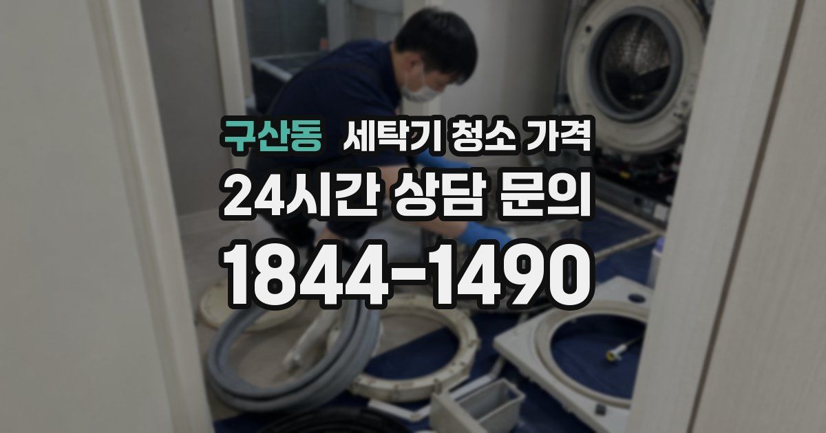 구산동 세탁기 청소 가격