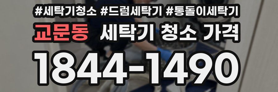 교문동 세탁기 청소 가격