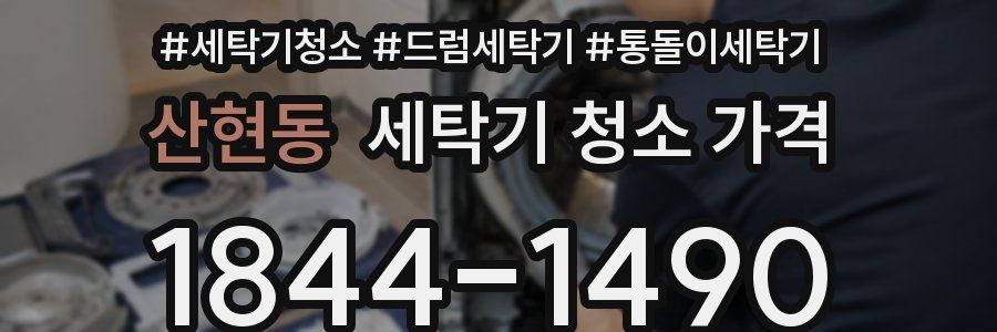 산현동 세탁기 청소 가격