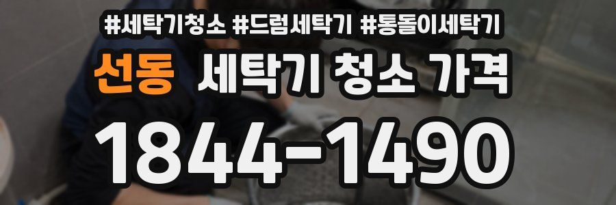 선동 세탁기 청소 가격