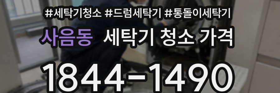 사음동 세탁기 청소 가격