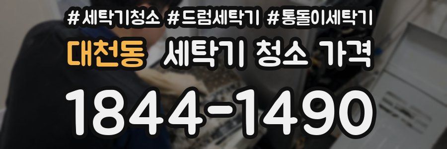 대천동 세탁기 청소 가격