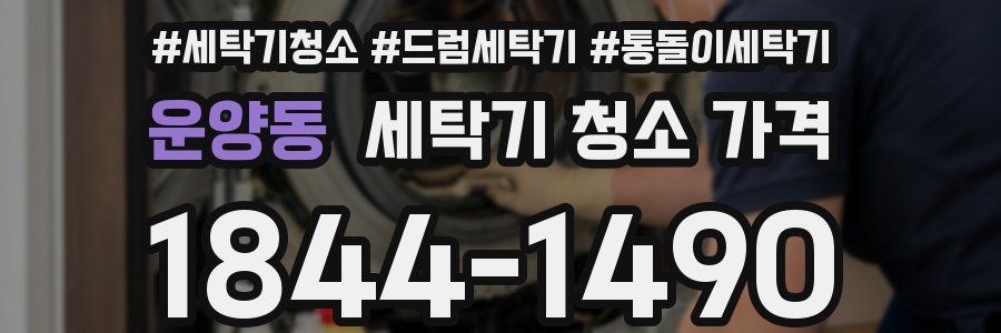 운양동 세탁기 청소 가격