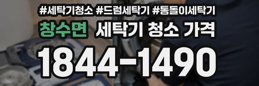 창수면 세탁기 청소 가격