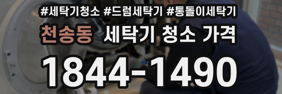 천송동 세탁기 청소 가격